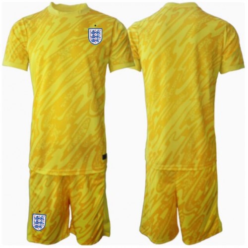 Fotballdrakt Barn England Keeper Bortedraktsett EM 2024 Kortermet (+ Korte bukser)